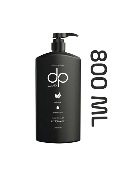 DP DAİLY PERFECTİON,Mentol Ferahlatıcı Etki Tuzsuz Şampuan 800 ml 2 Adet