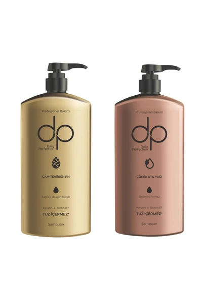 DP DAİLY PERFECTİON,Dp 1 Adet Çam Terebentin(500 Ml) 1 Adet Çörek Otu Yağı(500 Ml) Şampuan 2'li Set - 1