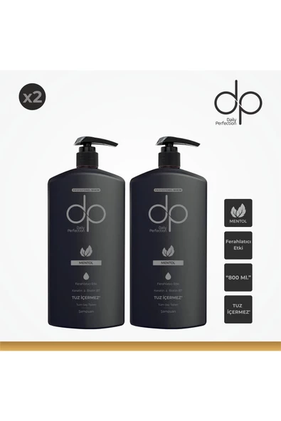 DP DAİLY PERFECTİON,Dp Mentol 800 ml Şampuan ( 2 Adet ) - 1