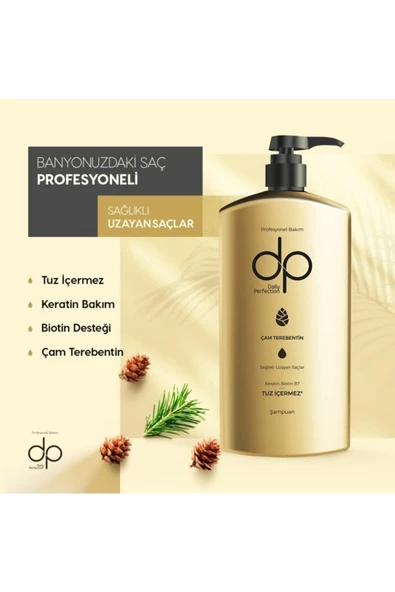 DP DAİLY PERFECTİON,Şampuan Çam Terebentin Sağlıklı Uzayan Saçlar 4x 800 ml - 3