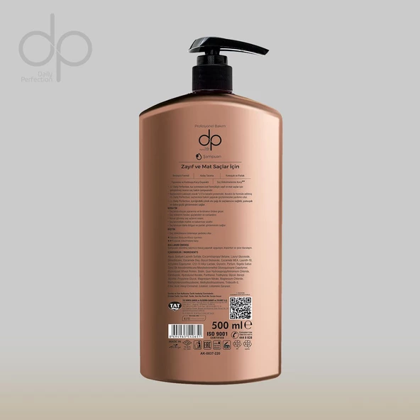 DP DAİLY PERFECTİON,1 Adet Çörek Otu Yağı Şampuan(500 Ml) 1 Adet Saç Kremi Hindistan Cevizi(500 Ml) Set - 3