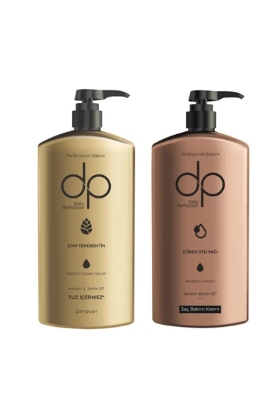 DP DAİLY PERFECTİON,, Daıly Perfection 1 Adet Çam Terebentin(500 ML) 1 Adet Çörek Otu Yağı Saç Kremi(500 ML)