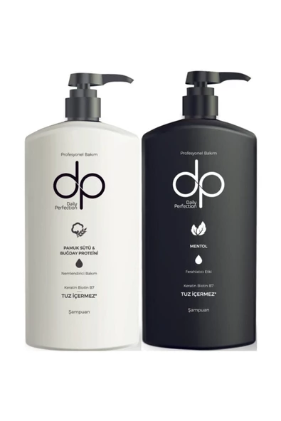 DP DAİLY PERFECTİON,Şampuan Pamuk Sütü & Buğday Proteini + Mentol 2 X 800 ml