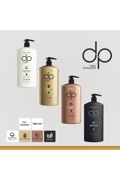 DP DAİLY PERFECTİON,Tuzsuz Şampuan Seti 4x800 ml