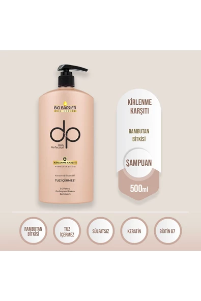Dp Daily Perfection,Bio Barrier Kirlenme Karşıtı Şampuan 500 Ml