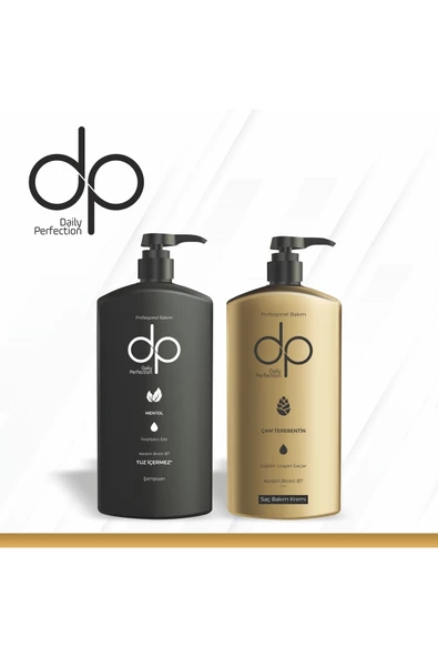 DP DAİLY PERFECTİON,Dp 1 Adet Mentol Şampuan 500 Ml 1 Adet Çam Terebentin Saç Kremi 500 ml