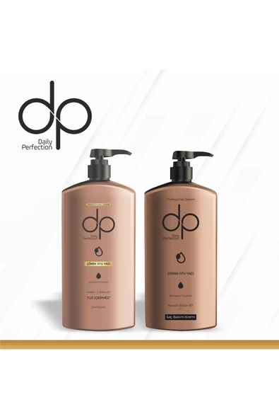 DP DAİLY PERFECTİON,1 Adet Çörek Otu Yağı Şampuan 500 Ml 1 Adet Çörek Otu Yağı Özlü Saç Kremi 500 Ml
