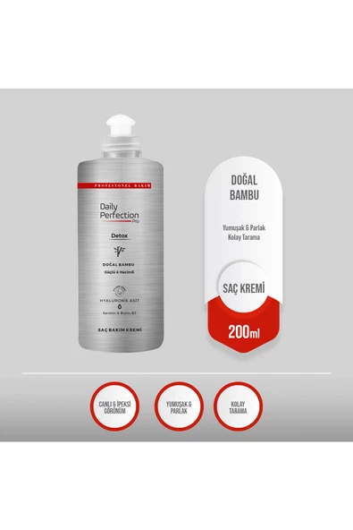 DAILY PERFECTION PRO,Detox Saç Kremi - Doğal Bambu 200 ml