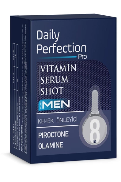 DAILY PERFECTION PRO,Vitamin For Men Serum Shot No:8 Kepek Önleyici 2x6 ml