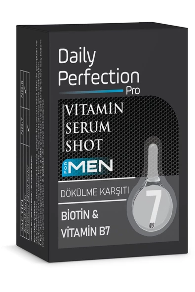 DAILY PERFECTION PRO,Vitamin For Men Serum Shot No:7 Dökülme Karşıtı 2x6 ml