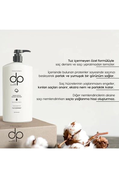 DP DAİLY PERFECTİON,, 1 Adet Pamuk Sütü Buğday Proteini Şampuan(800 ML) 1 Adet Saç Kremi Hindistan Cevizi(500 ML) Set - 3