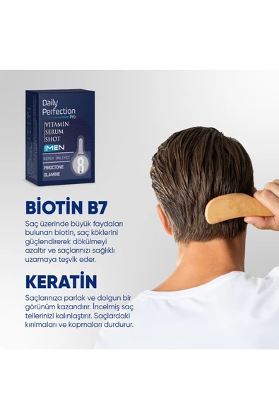 DAILY PERFECTION PRO,Vitamin For Men Serum Shot No:8 Kepek Önleyici 2x6 ml - 4