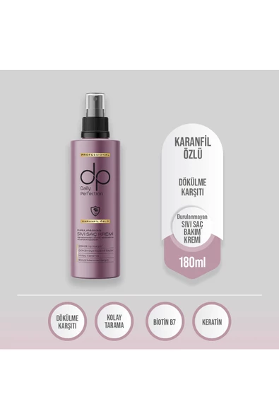 Dp Daily Perfection,Karanfil Özlü Durulanmayan Sıvı Saç Kremi 180 Ml