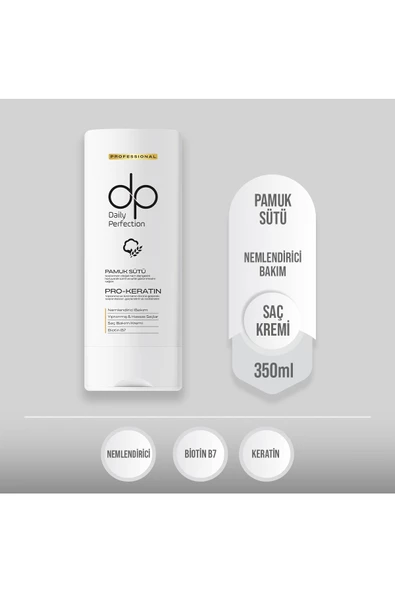 DP,Daily Perfection Pamuk Sütü Buğday Proteini Saç Bakım Kremi 350 ml