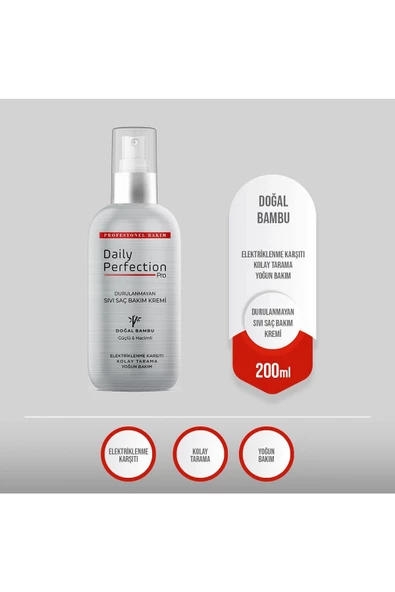 DAILY PERFECTION PRO,Detox Sıvı Saç Kremi - Doğal Bambu 200 ml