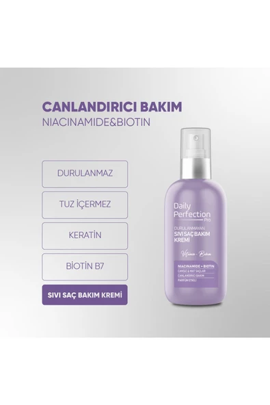 DAILY PERFECTION PRO,Canlandırıcı Bakım Vitamin B3 & Vitamin B7 içerikli Sıvı Saç Bakım Kremi 200 ml - 2