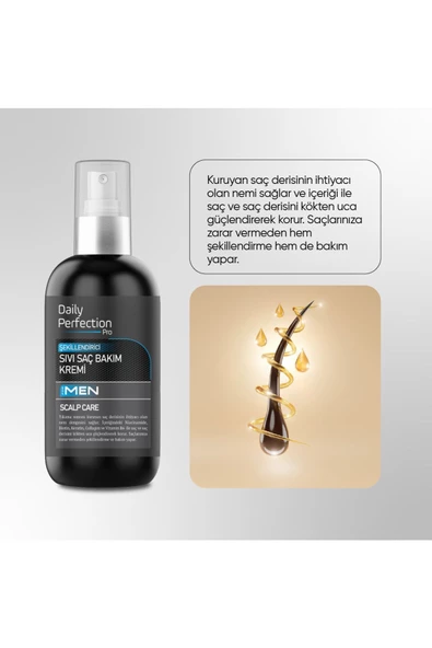 DAILY PERFECTION PRO,For Men Şekillendirici Sıvı Saç Bakım Kremi 200 ml - 3