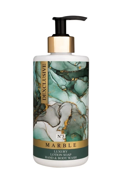 DEXCLUSIVE,Luxury Banyo Konsepti Losyonlu Sıvı Sabun 400 Ml. - Marble Series No:3