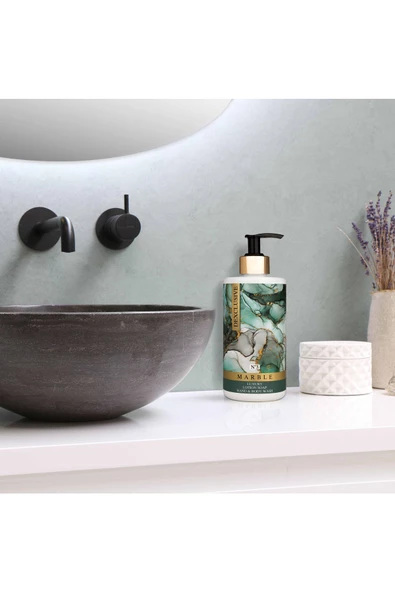 DEXCLUSIVE,Luxury Banyo Konsepti Losyonlu Sıvı Sabun 400 Ml. - Marble Series No:3 - 2
