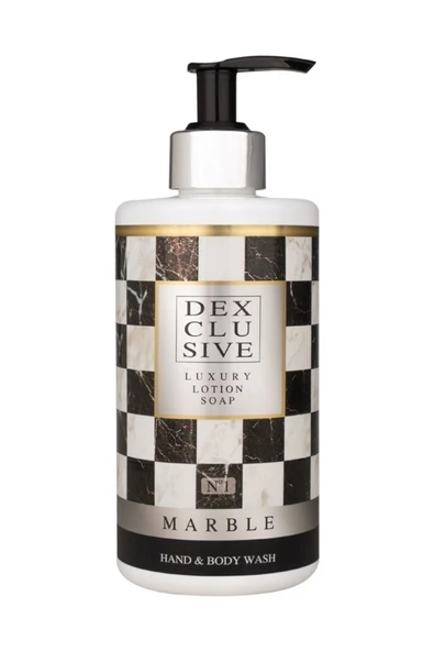 DEXCLUSIVE,Luxury Banyo Konsepti Losyonlu Sıvı Sabun 400 Ml. - Marble Series No:1