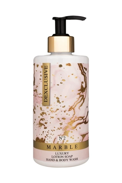 DEXCLUSIVE,Luxury Banyo Konsepti Losyonlu Sıvı Sabun 400 Ml. - Marble Series No:2