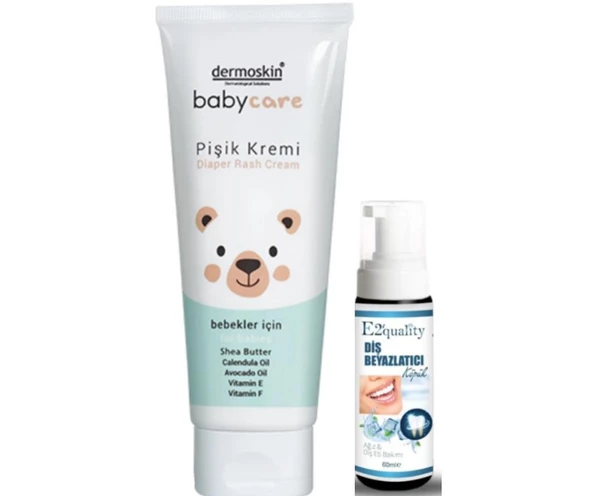 Dermoskin BabyCare Bez Bölgesi Kremi 100 ml- Diş Beyazlatıcı Köpük Hediye