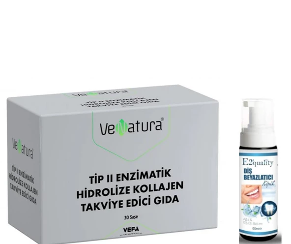 VeNatura Tip II Enzimatik Hidrolize Kollajen 30 Saşe - Diş Beyazlatıcı Köpük Hediye