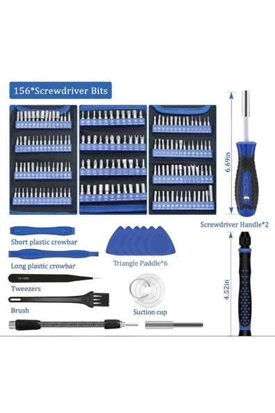 Kingsdun 170 Parça Tornavida Tamir Takım Seti KS 800170 - 2