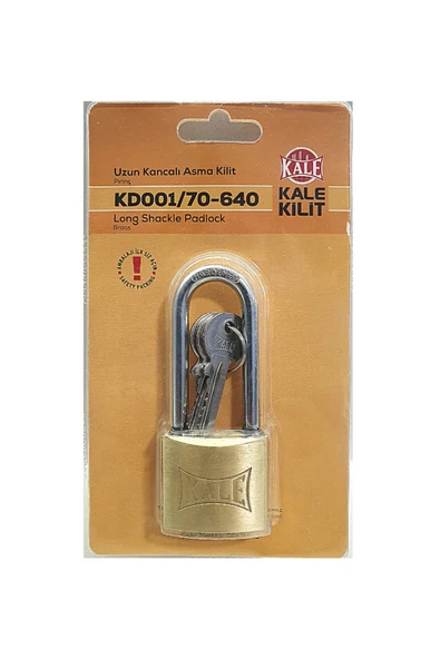 Kale Asma Kilit Çelik Uzun Kanca 40 mm - 5