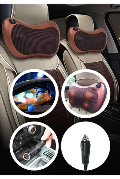 Çift Motorlu Titreşimli 8 Toplu Yoğurmalı Isıtmalı Bel Boyun Ayak Sırt Omuz Masaj Aleti - 4