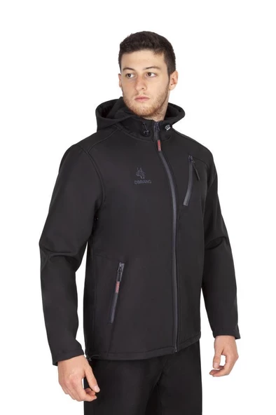 Obrano Outdoor Softshell Kapüşonlu Mont - 4