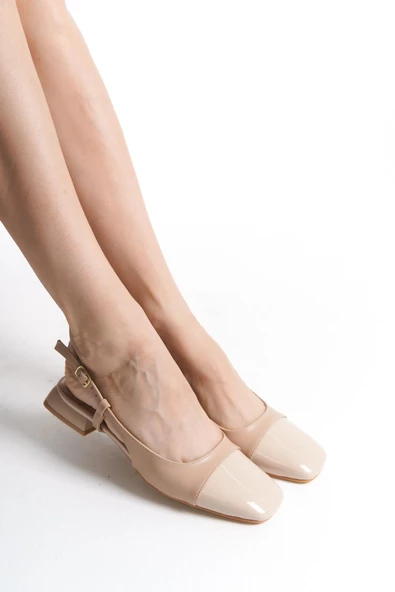 Gresco Ten Nut Babet Kısa Topuklu Günlük Ayakkabı - Resim 2