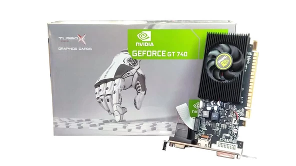 Turbox Gt740 Nvidia Gddr3 128Bit Vga.dvi.hdmi Tek Fan 4Gb Ekran Kartı (Box)