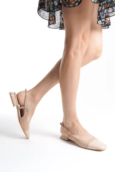 Gresco Ten Nut Babet Kısa Topuklu Günlük Ayakkabı - Resim 3