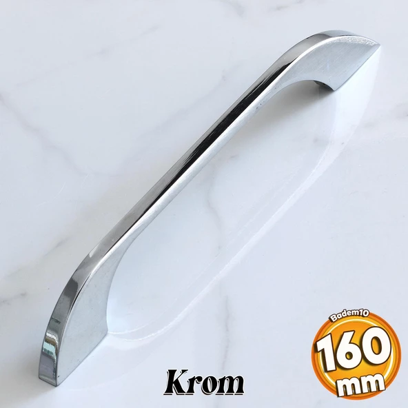 Ezgi Metal Krom Kulp 160 mm 16 cm Mobilya Çekmece Mutfak Dolabı Dolap Kulpları Kapak Kulpu Kulbu