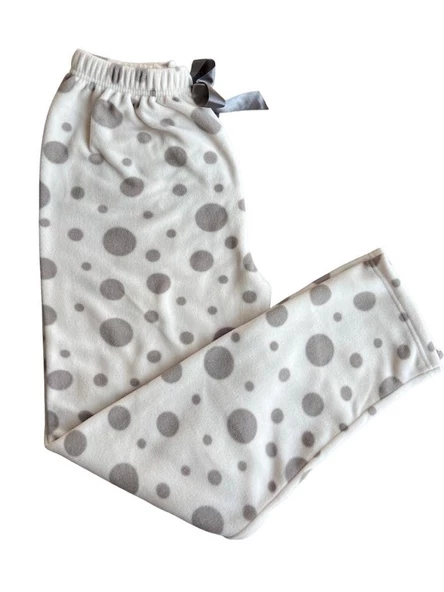 Kadın Desenli Yumuşak Polar Kışlık Pijama Eşofman Tek Alt - 3