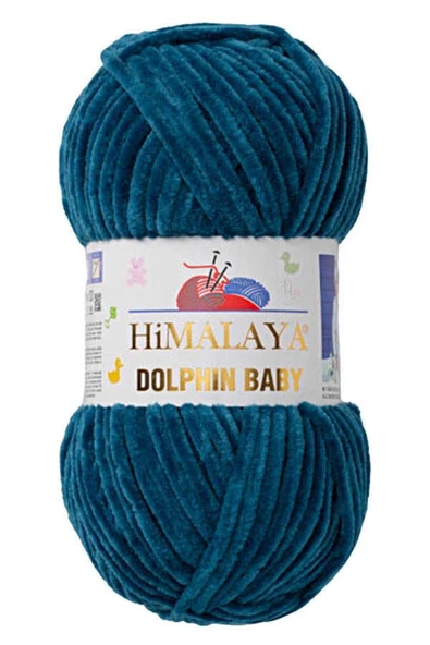 Himalaya Dolphin Baby Kadife Örgü İpi 80348 - Petrol Yeşil