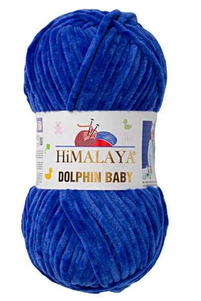 Himalaya Dolphin Baby Kadife Örgü İpi 80329 - Saks Mavisi