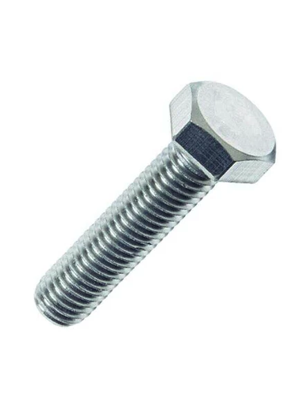 Akdeniz DIN933 M6*10 Mm Galv. Kaplamalı Cıvata 5000 Adet - Resim 2