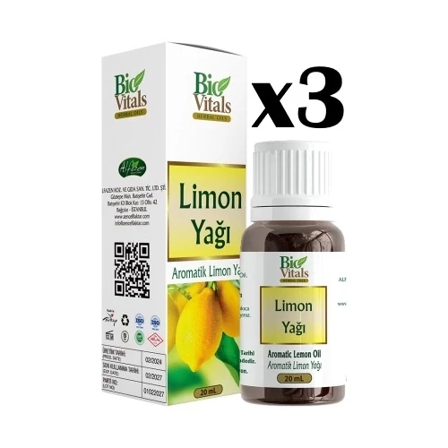 Biovitals Limon Yağı 20 ml x 3 Adet