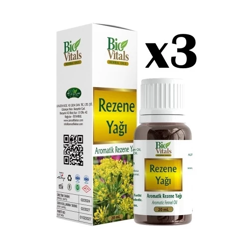 Biovitals Rezene Yağı 20 ml x 3 Adet