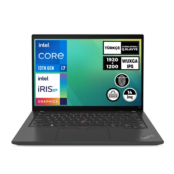 Lenovo ThinkPad T14 Gen 4 i7-1355U 48GB 1TB SSD 14" WUXGA Freedos Taşınabilir Bilgisayar 21HD0016TX 001