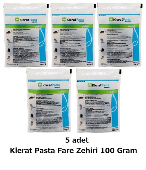 5 adet Klerat Pasta Fare Zehiri | 100 Gram