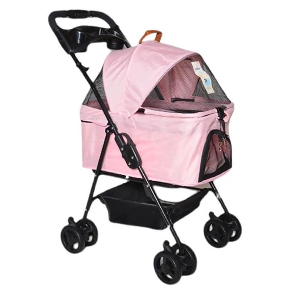 Zampa Verstappen Kedi Ve Köpek Arabası 45X64x96 Cm Pembe