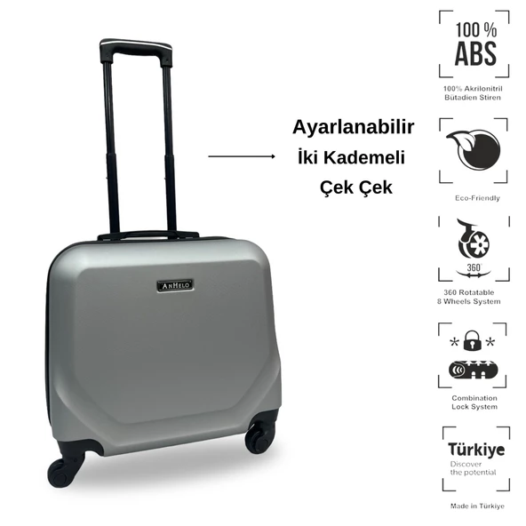 ANHELO Traveller ABS Hostes-Pilot Boy Valiz - 4