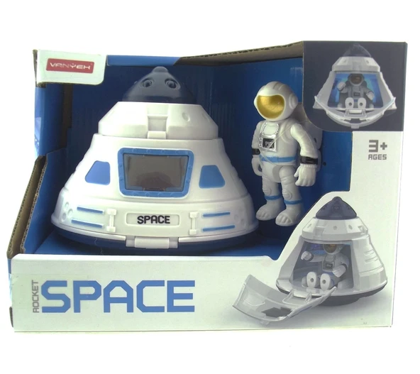 Işıklı ve Astronotlu Uzay Kapsülü - Resim 3