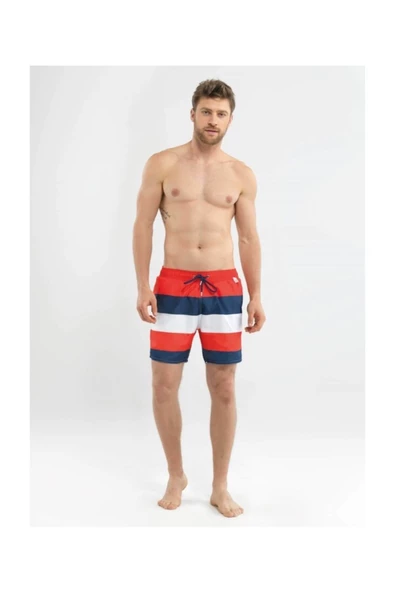 Blackspade Erkek Çizgili Deniz Şort Mayo - 8