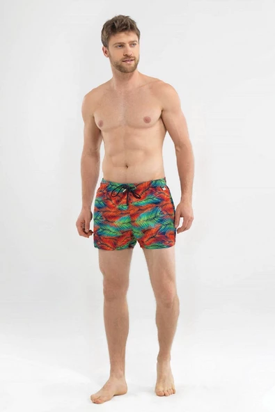 Blackspade Erkek Palmiye Deniz Şort Mayo - 5