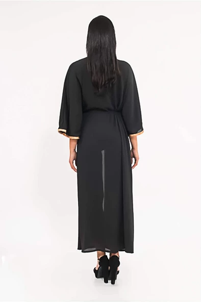 MED Kadın Judy Maxi Kimono Pareo Siyah - 4