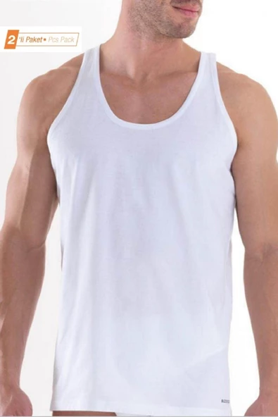 Blackspade 9225 Erkek 2'li Ekonomik Paket %100 Pamuklu Atlet - Resim 5